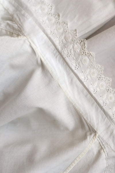 1900s Hand Embroidered Whitework Cotton Blouse with Monogram