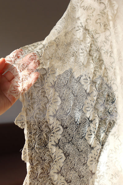 19th Metallic Knit Lace Shawl