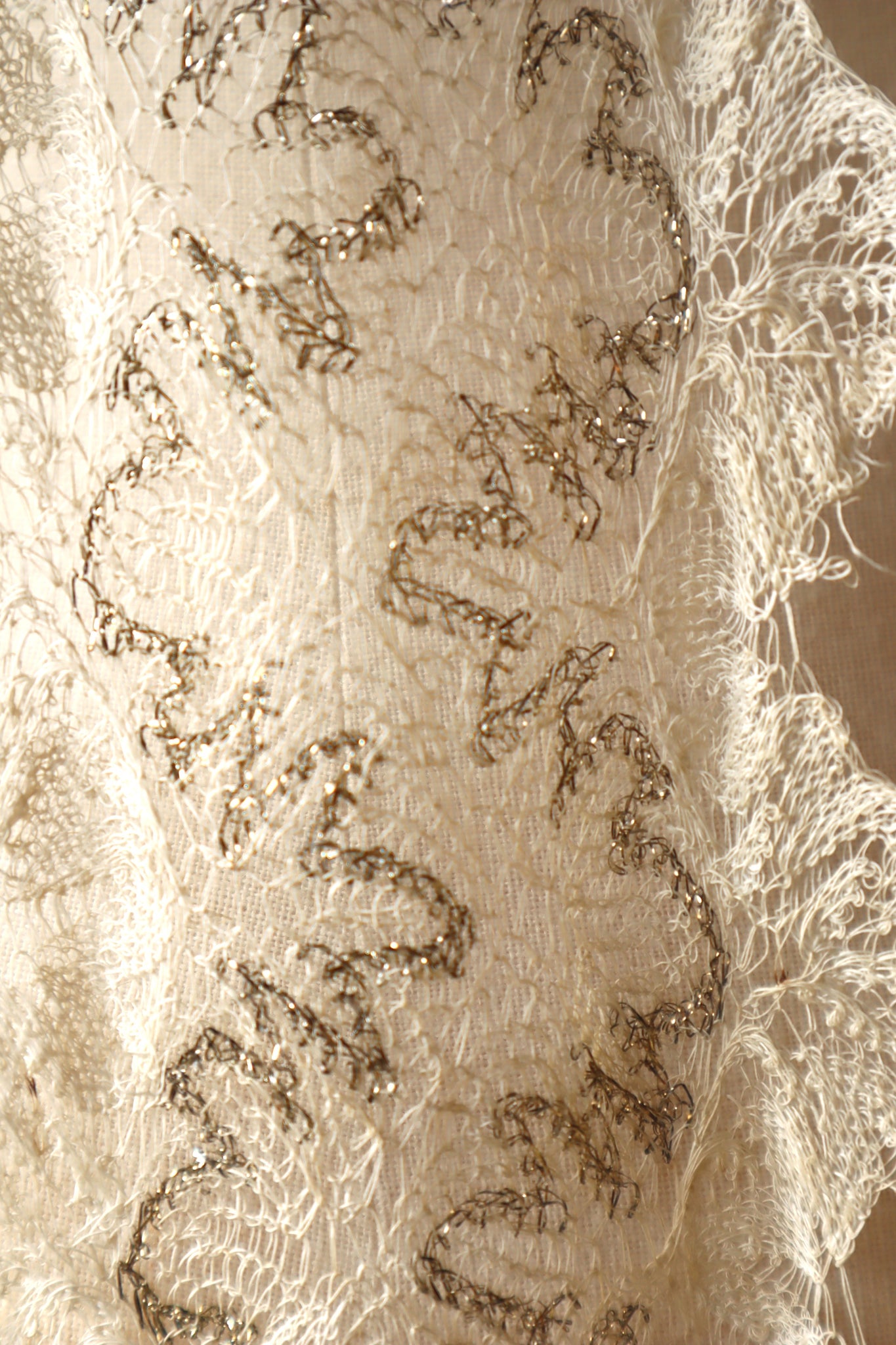 19th Metallic Knit Lace Shawl