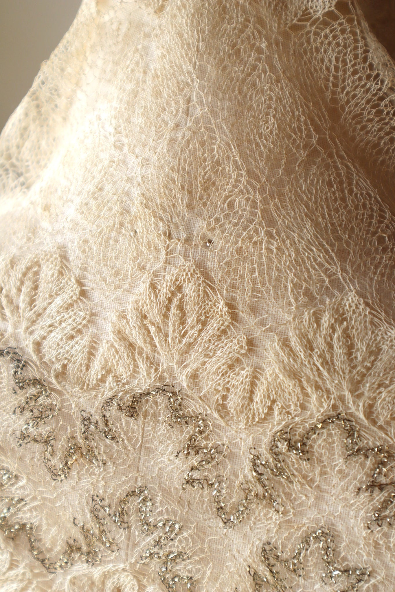 19th Metallic Knit Lace Shawl