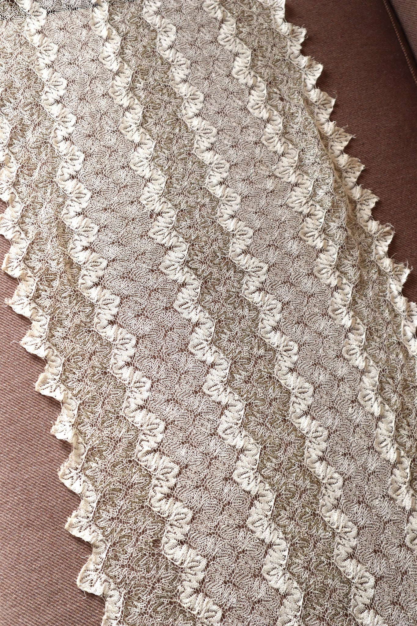 19th Metallic Knit Lace Shawl