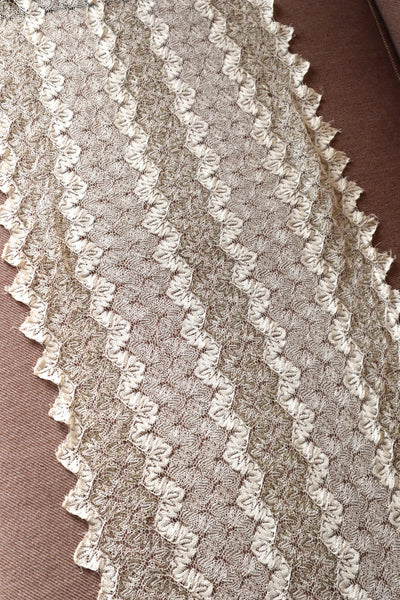 19th Metallic Knit Lace Shawl