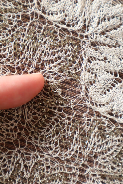 19th Metallic Knit Lace Shawl