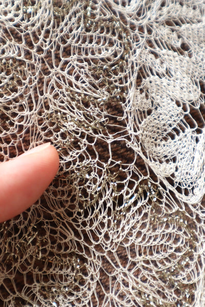 19th Metallic Knit Lace Shawl
