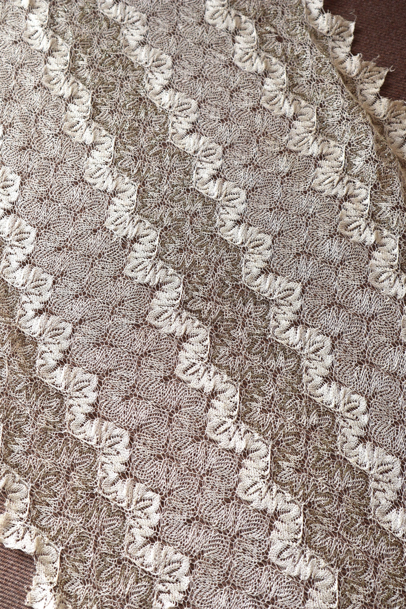 19th Metallic Knit Lace Shawl