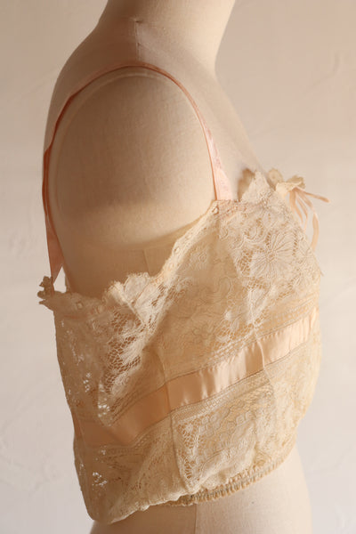 1910s–1920s Pink Silk Ribbon Cami