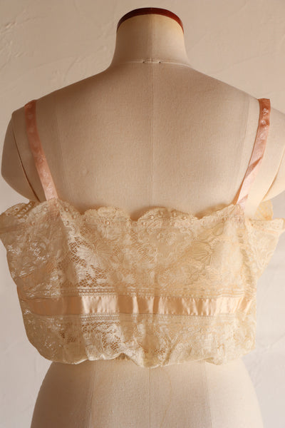 1910s–1920s Pink Silk Ribbon Cami