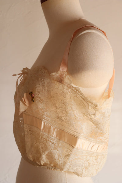 1910s–1920s Pink Silk Ribbon Cami