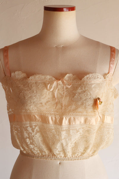 1910s–1920s Pink Silk Ribbon Cami