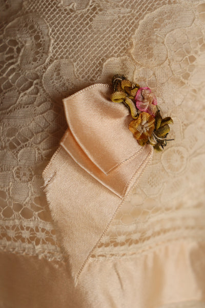 1910s–1920s Pink Silk Ribbon Cami