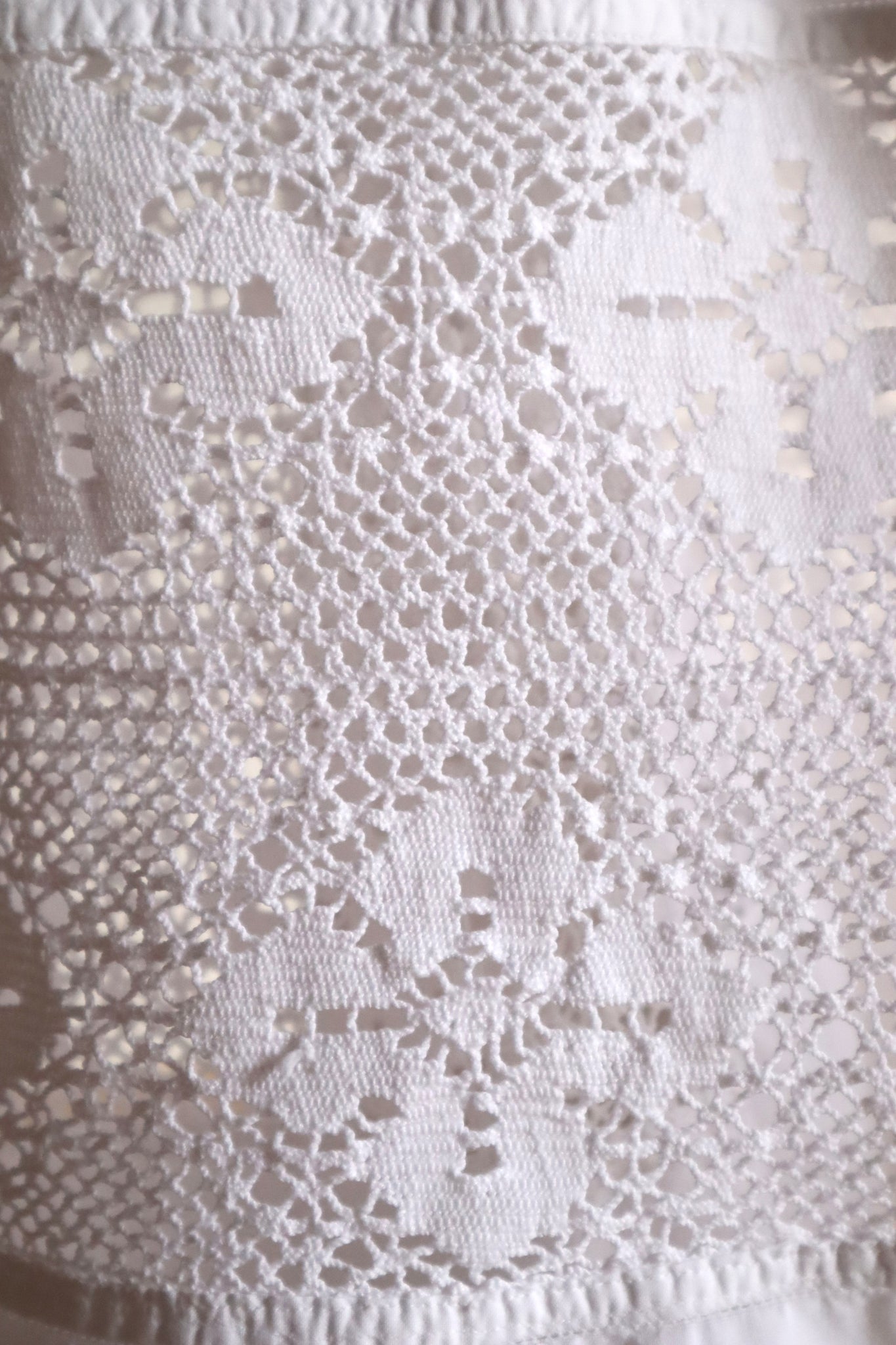 1890s–1900s French Hand-Sewn Church Smock Dress