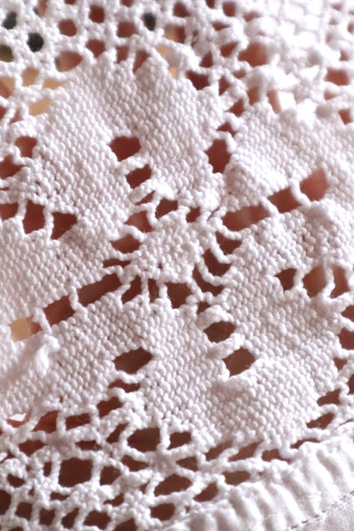 1890s–1900s French Hand-Sewn Church Smock Dress