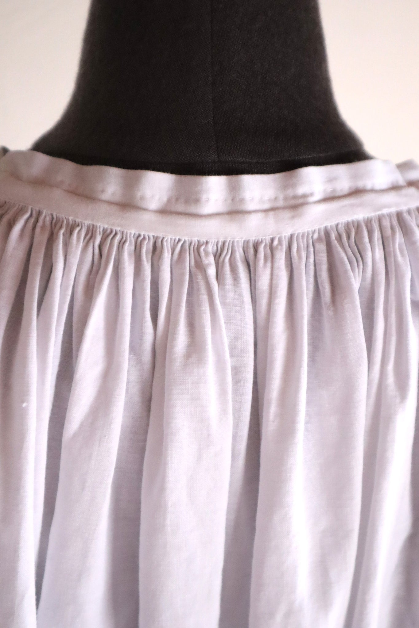 1890s–1900s French Hand-Sewn Church Smock Dress