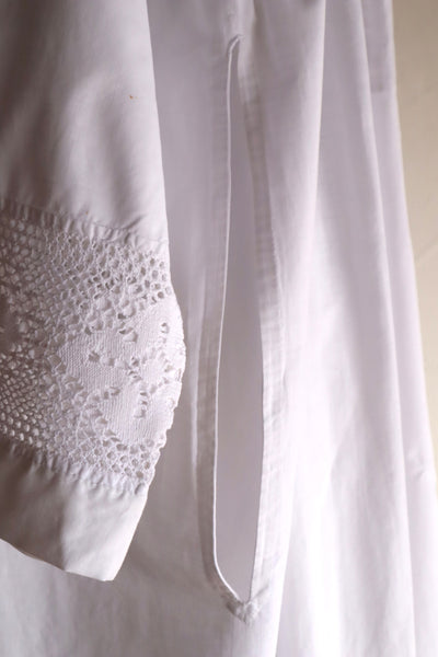1890s–1900s French Hand-Sewn Church Smock Dress
