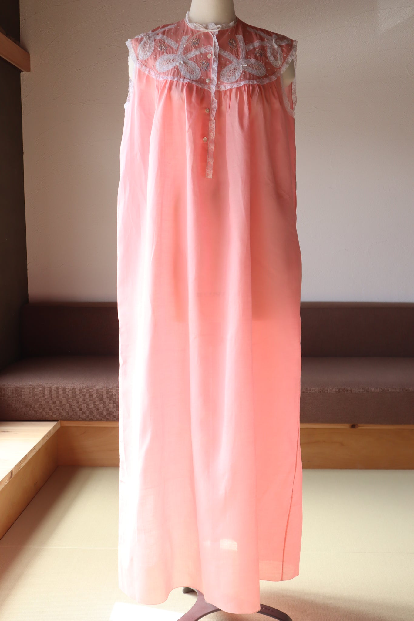1950s Dead Stock Pink Cotton Nightgown