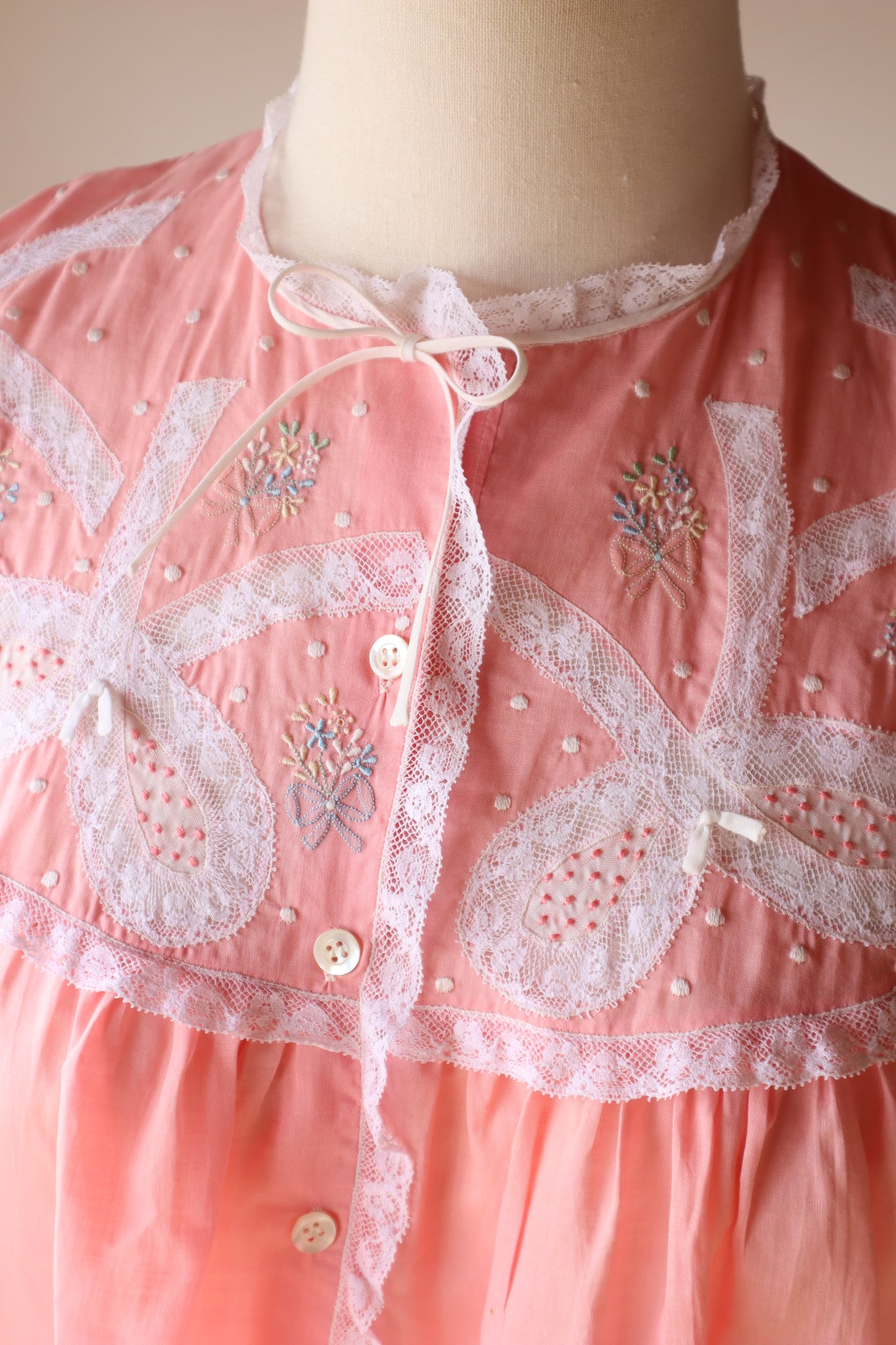 1950s Dead Stock Pink Cotton Nightgown