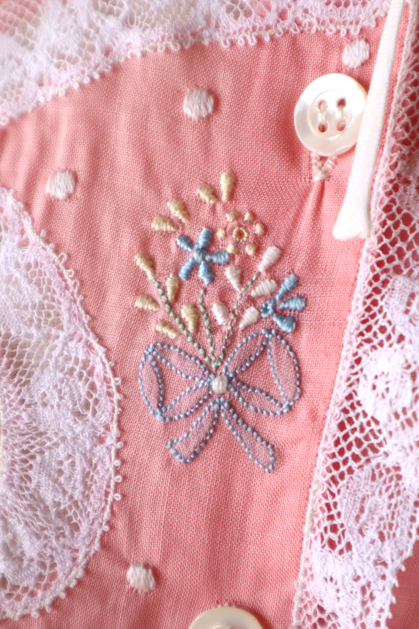 1950s Dead Stock Pink Cotton Nightgown