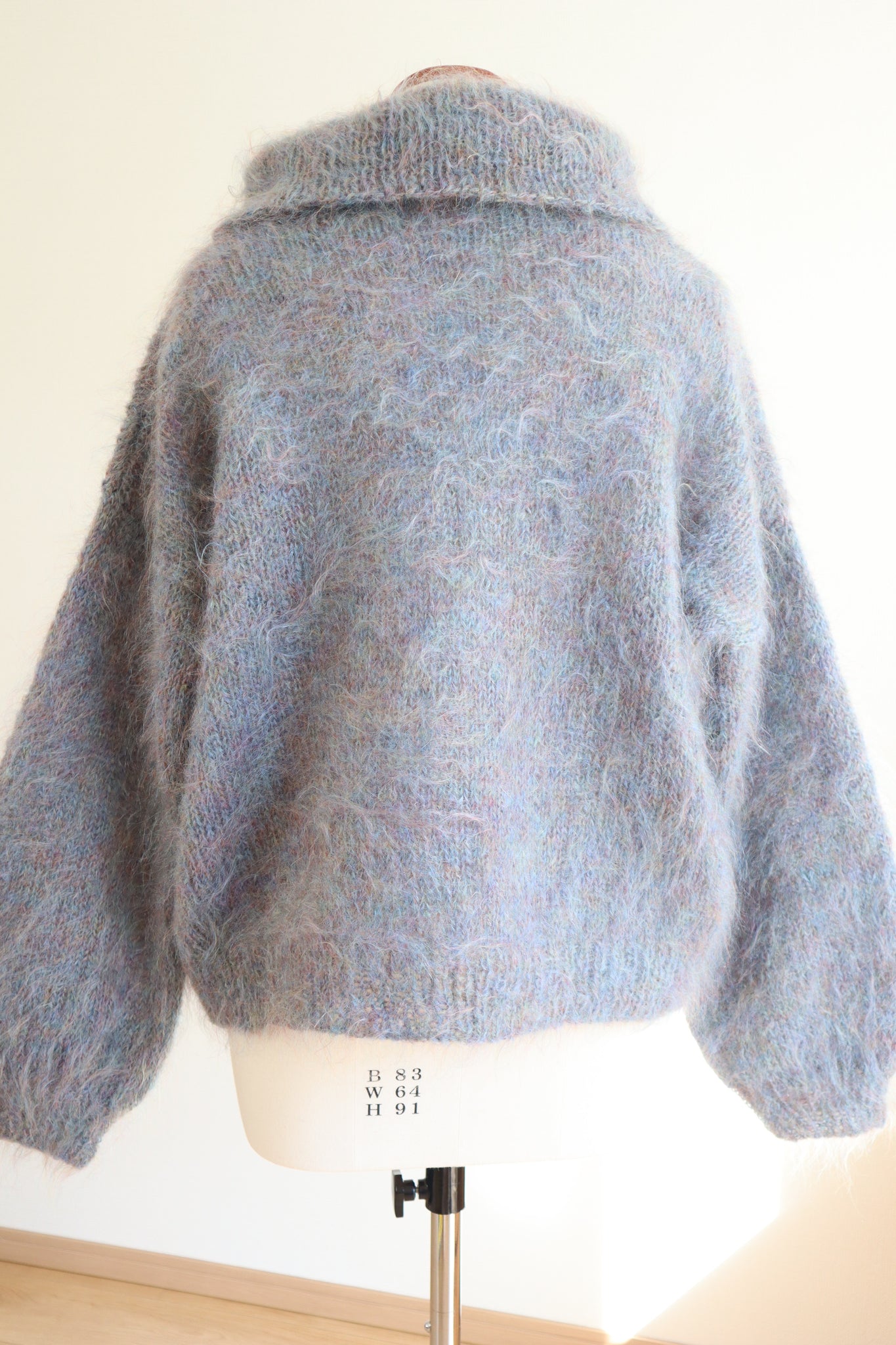 80s Beautiful Blue Mohair Sweater