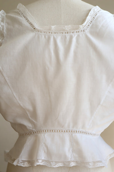 1910s Leaf Embroidery Corset Cover