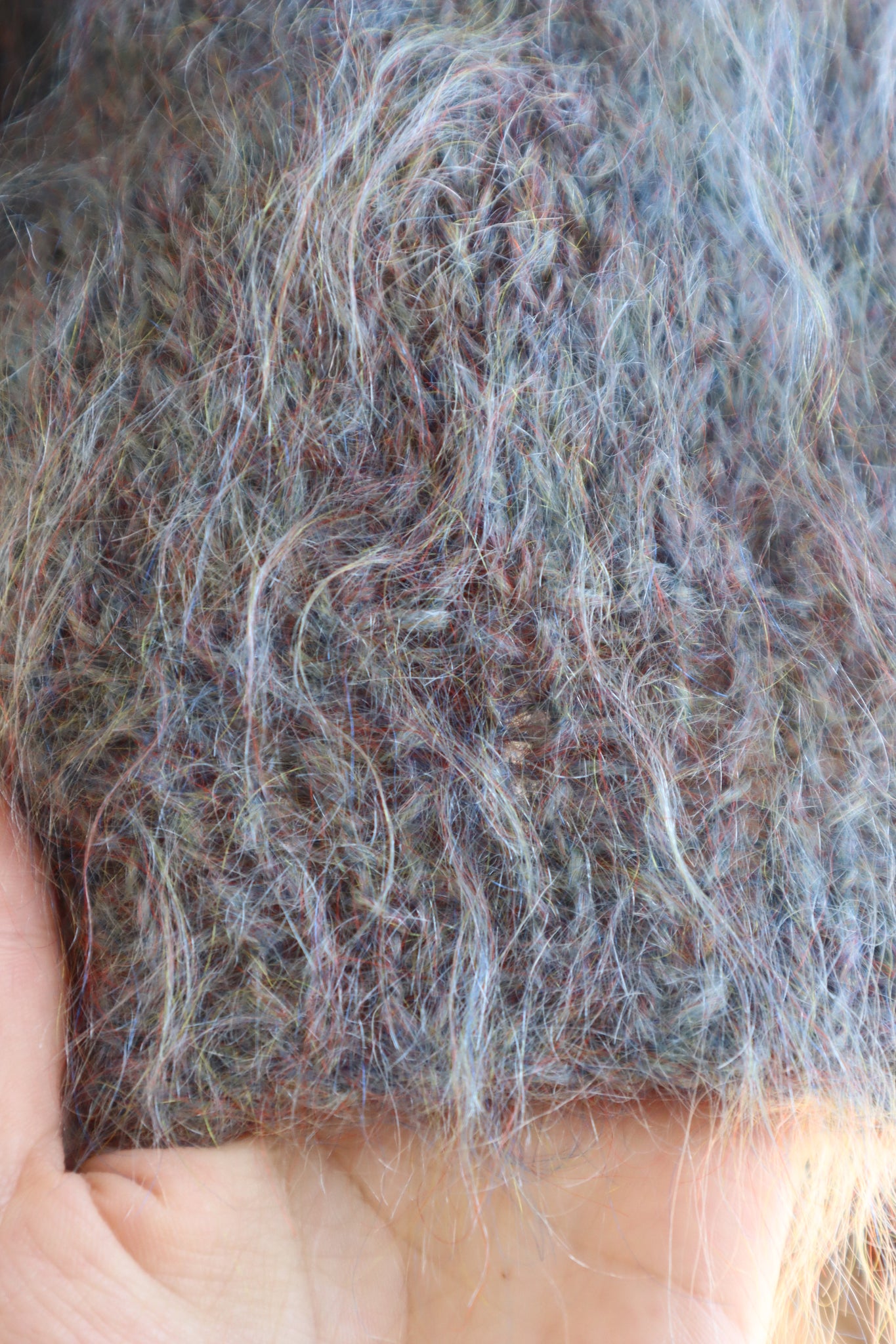 80s Beautiful Blue Mohair Sweater