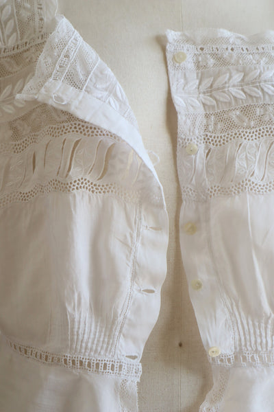 1910s Leaf Embroidery Corset Cover