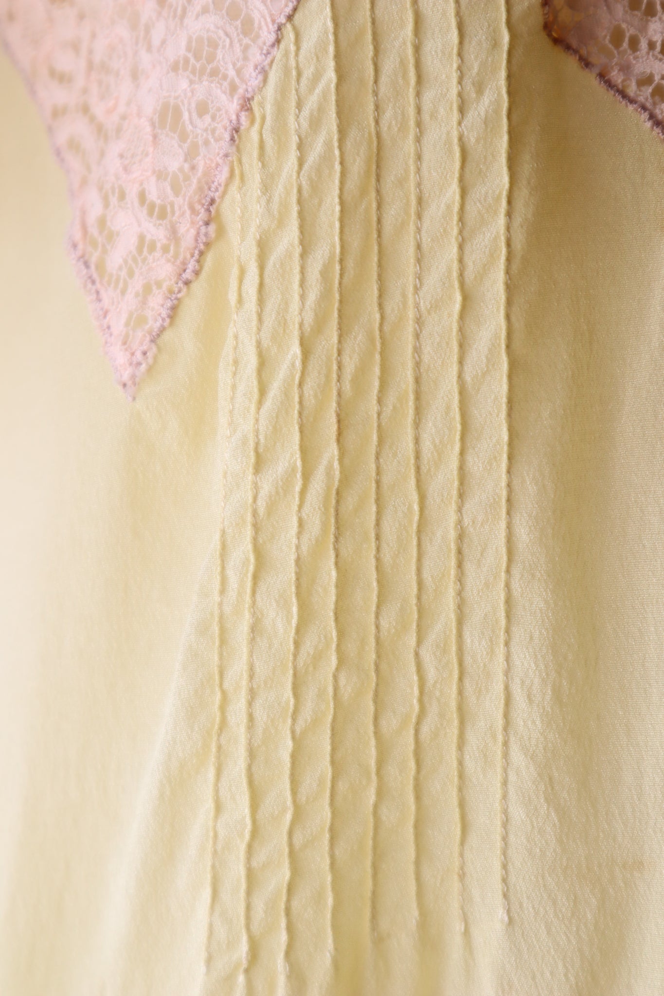 1920s Yellow Silk Slip Dress