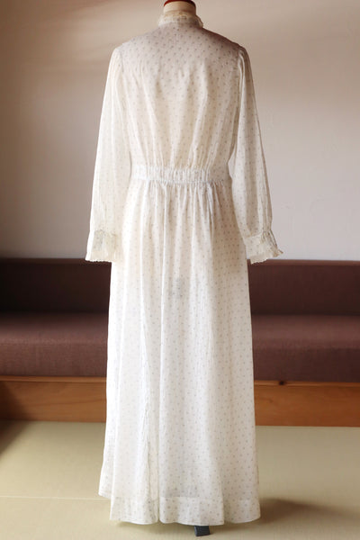 1900s~1910s White Calico Dress