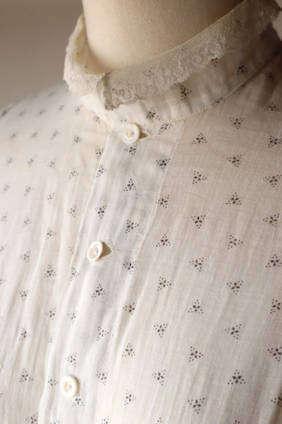 1900s~1910s White Calico Dress