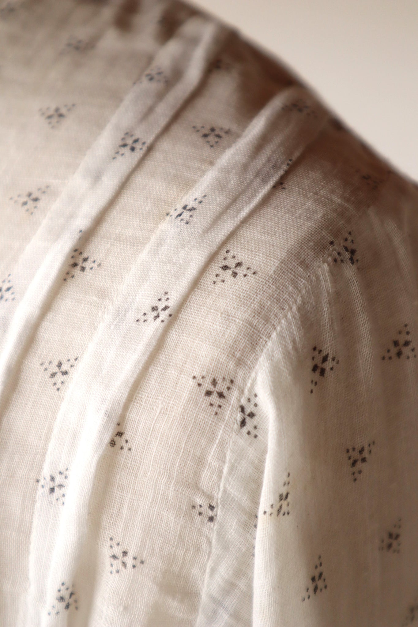 1900s~1910s White Calico Dress