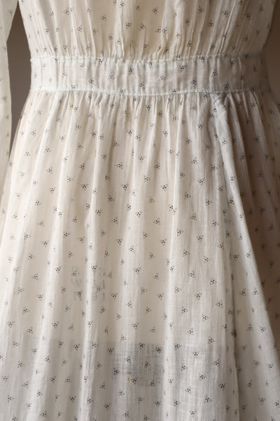 1900s~1910s White Calico Dress