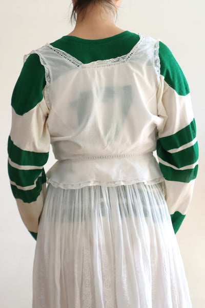 1910s Leaf Embroidery Corset Cover