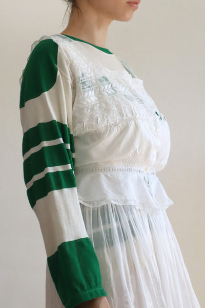 1910s Leaf Embroidery Corset Cover