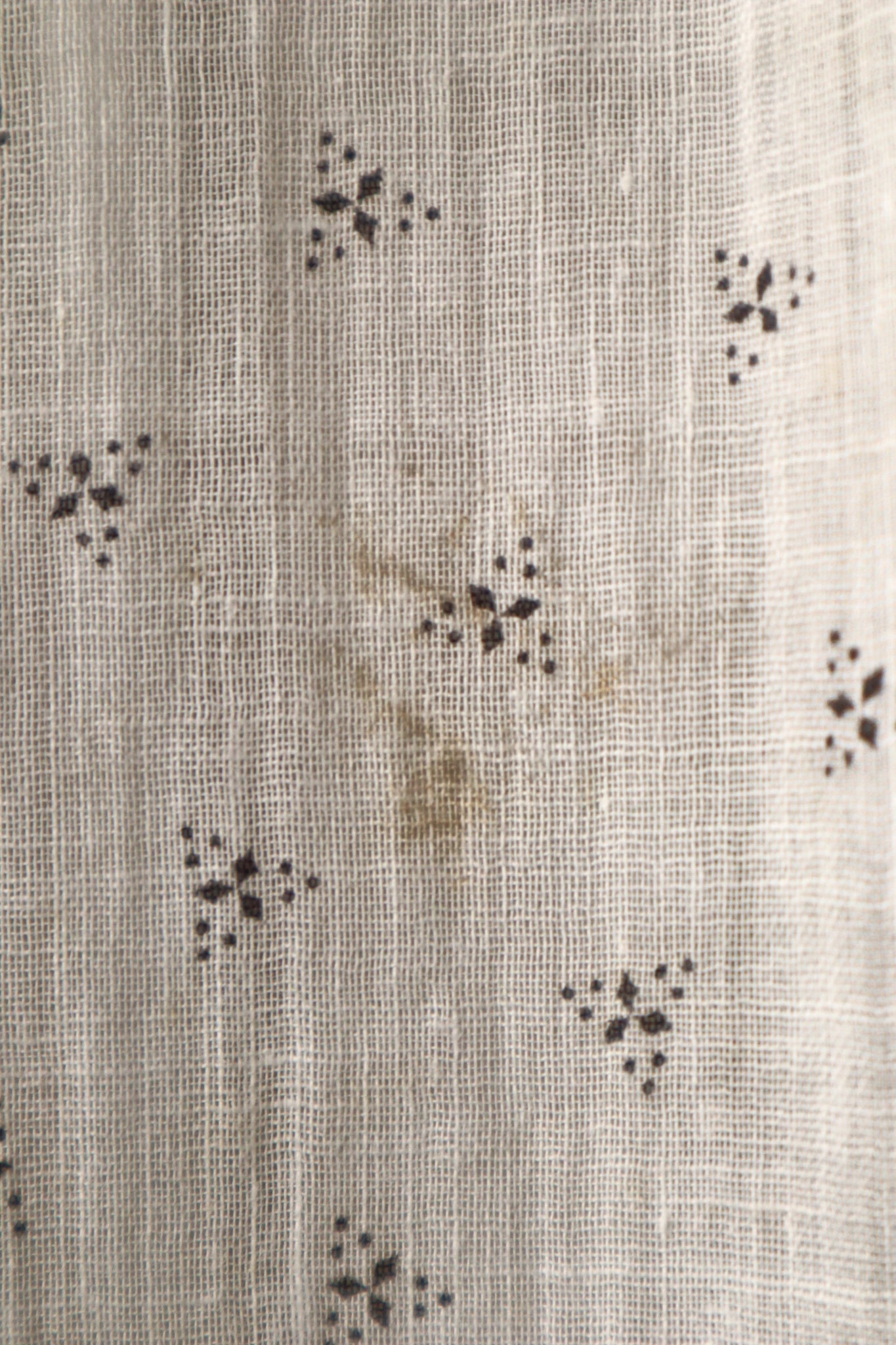 1900s~1910s White Calico Dress