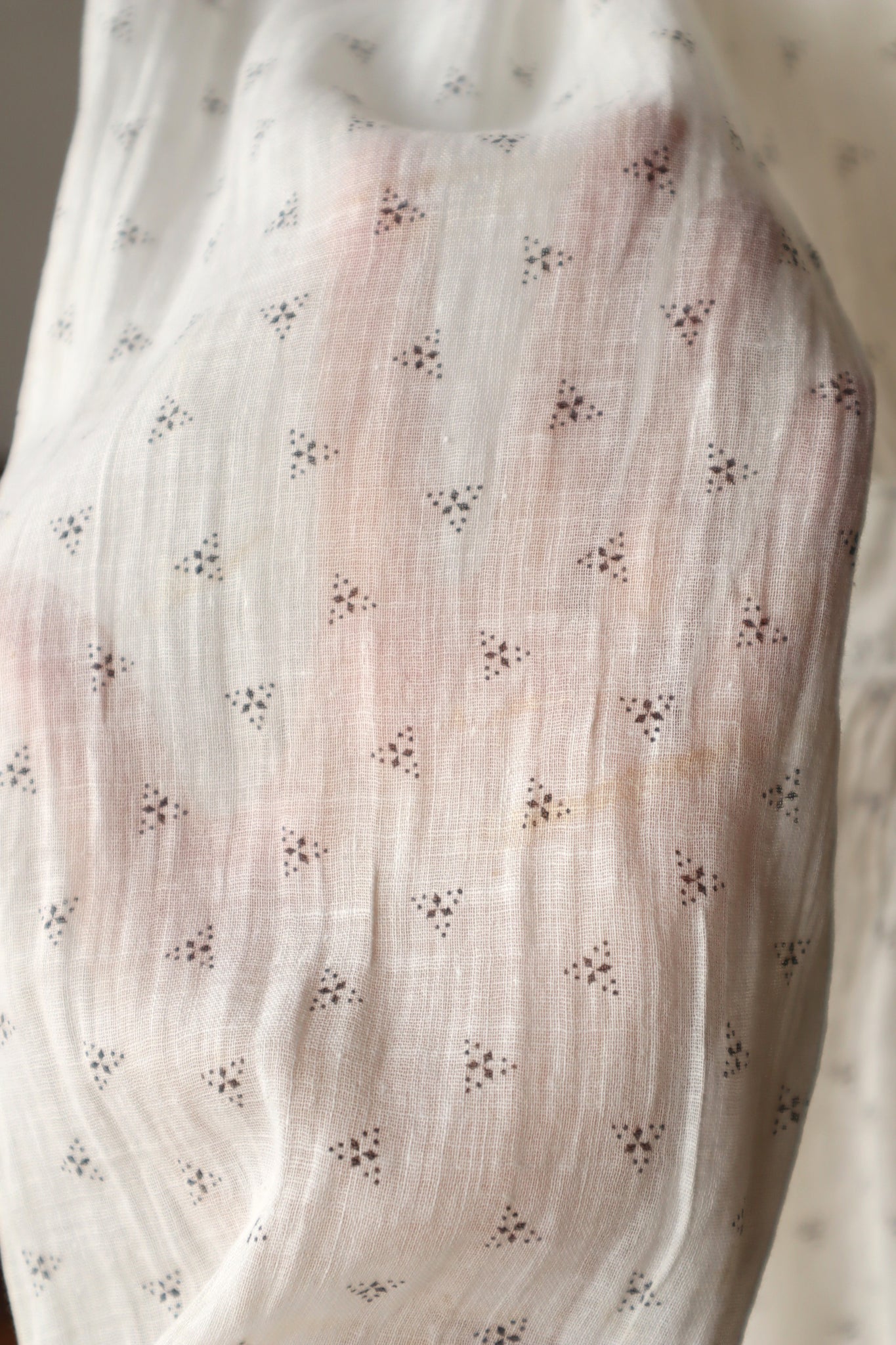 1900s~1910s White Calico Dress