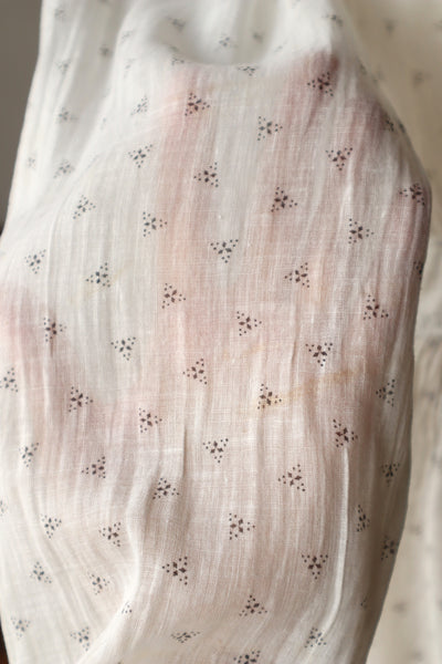 1900s~1910s White Calico Dress