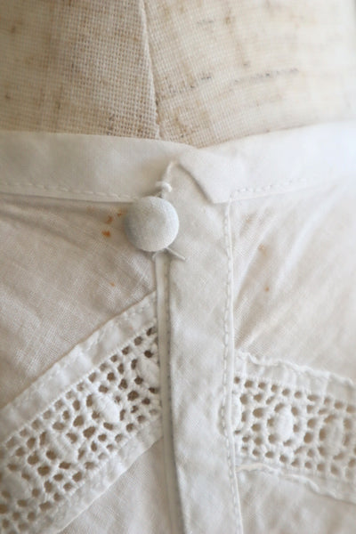 1910s French Fluffy Lace Trim Collar