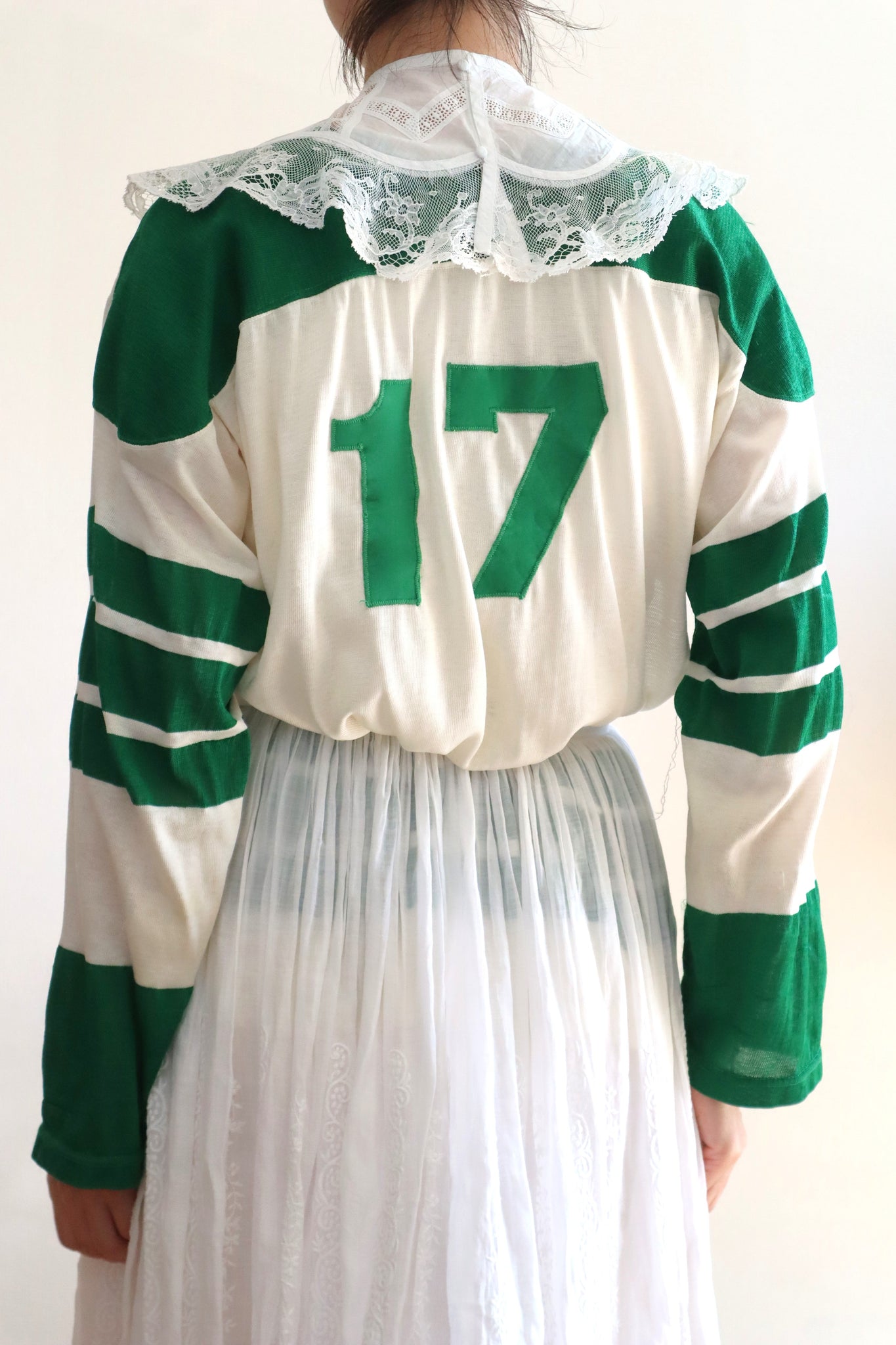 1910s French Fluffy Lace Trim Collar