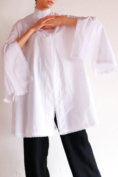 1900s-1910s Edwardian Cotton Lawn Dressing Gown