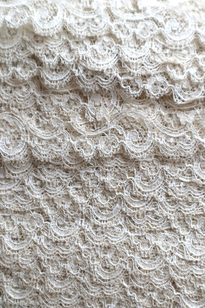 1900s-1910s French Fine Cotton Bobbinet Lace Trim