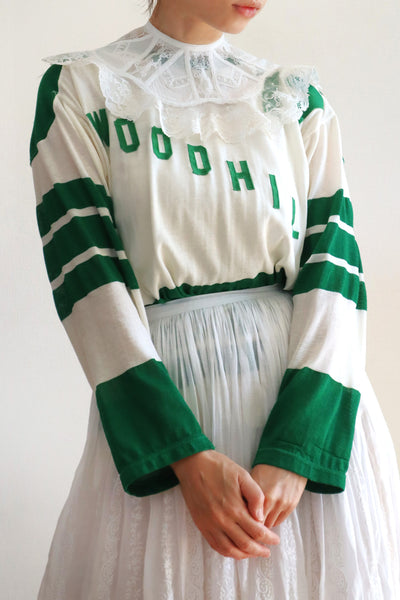 1910s French Fluffy Lace Trim Collar