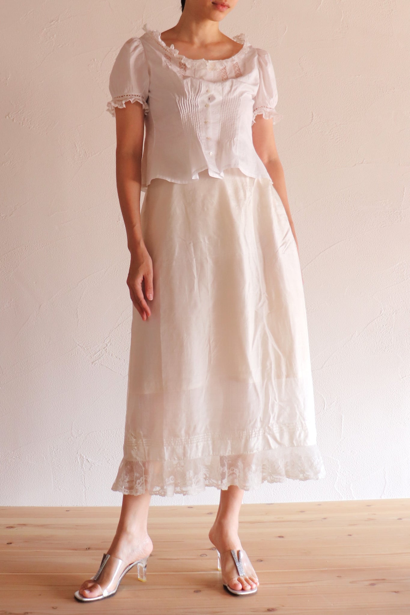 1910s Silk Petticoat Skirt B