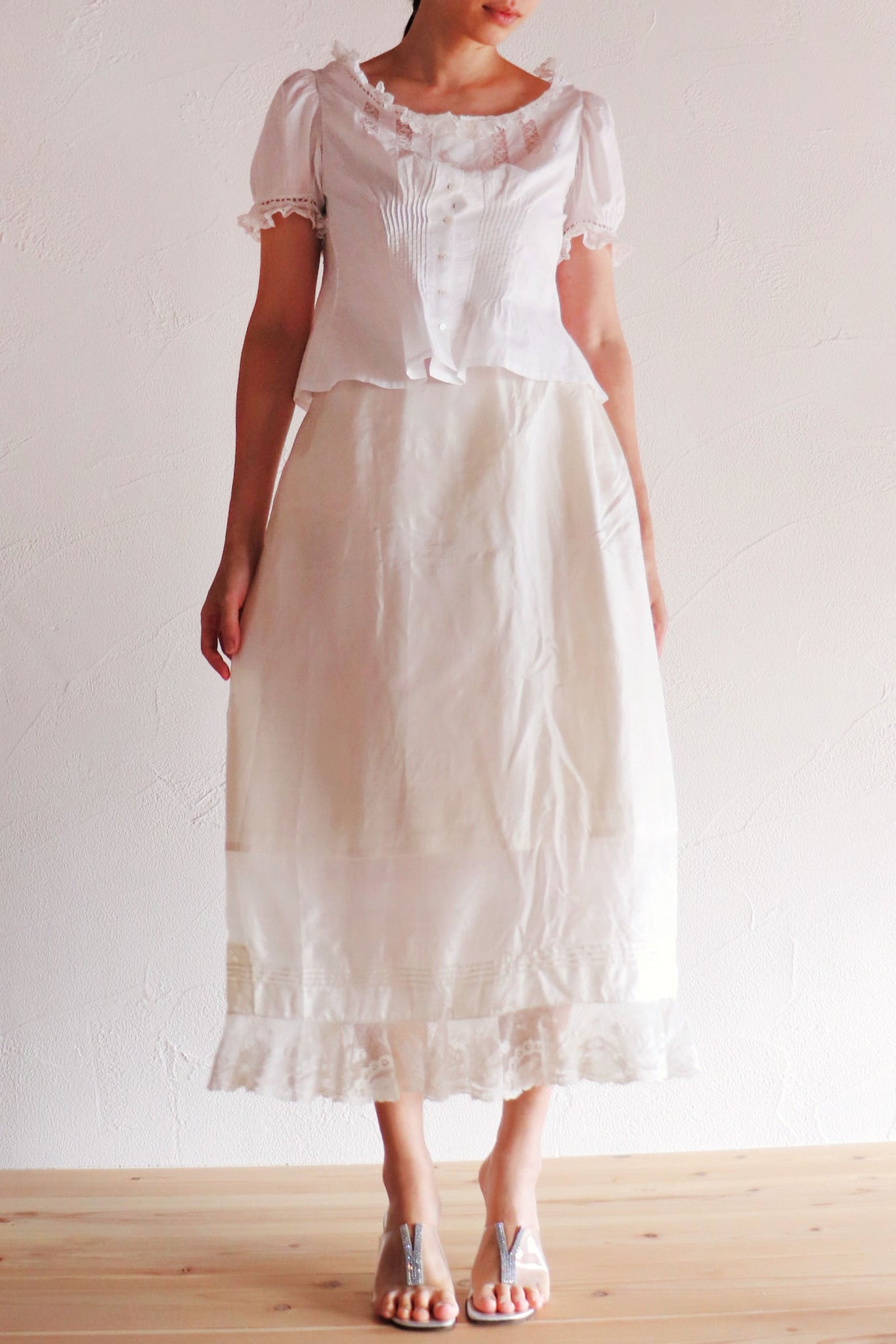1910s Silk Petticoat Skirt B