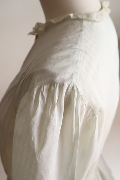 1910s Cotton Striped Lace Blouse