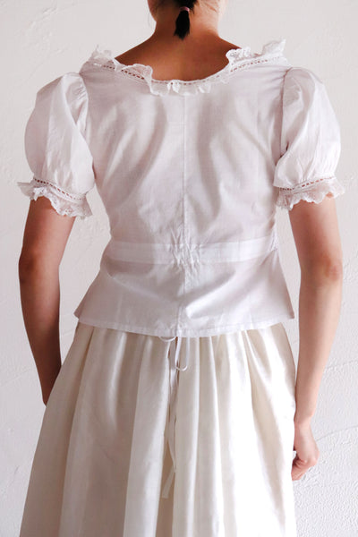 1900s Puffed Sleeve Corset Cover