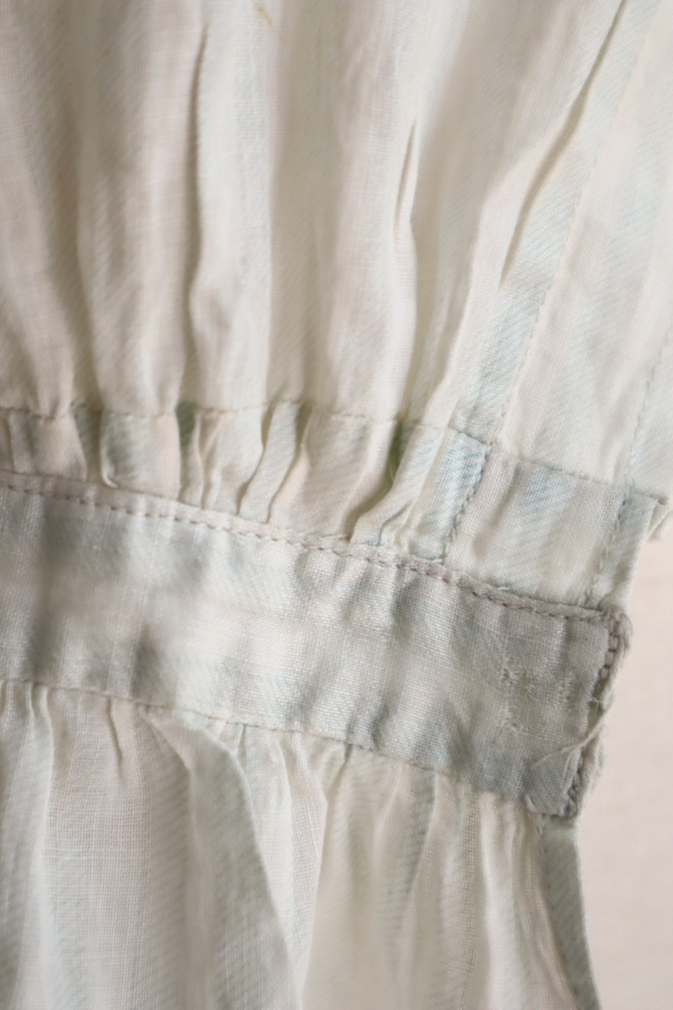 1910s Cotton Striped Lace Blouse