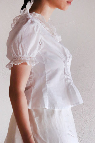 1900s Puffed Sleeve Corset Cover
