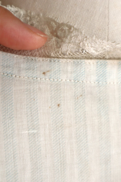 1910s Cotton Striped Lace Blouse