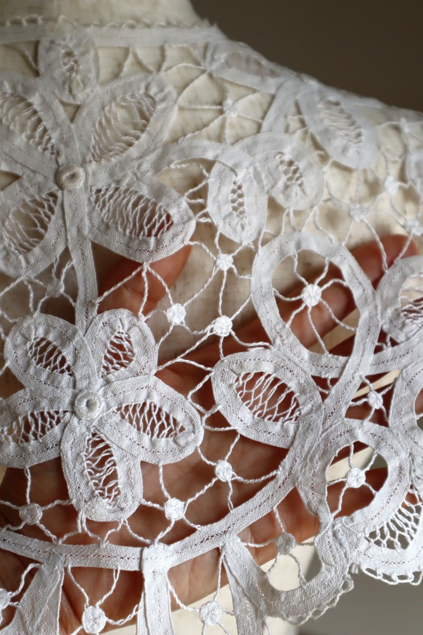 1900s–1910s Edwardian Tape Lace Collar