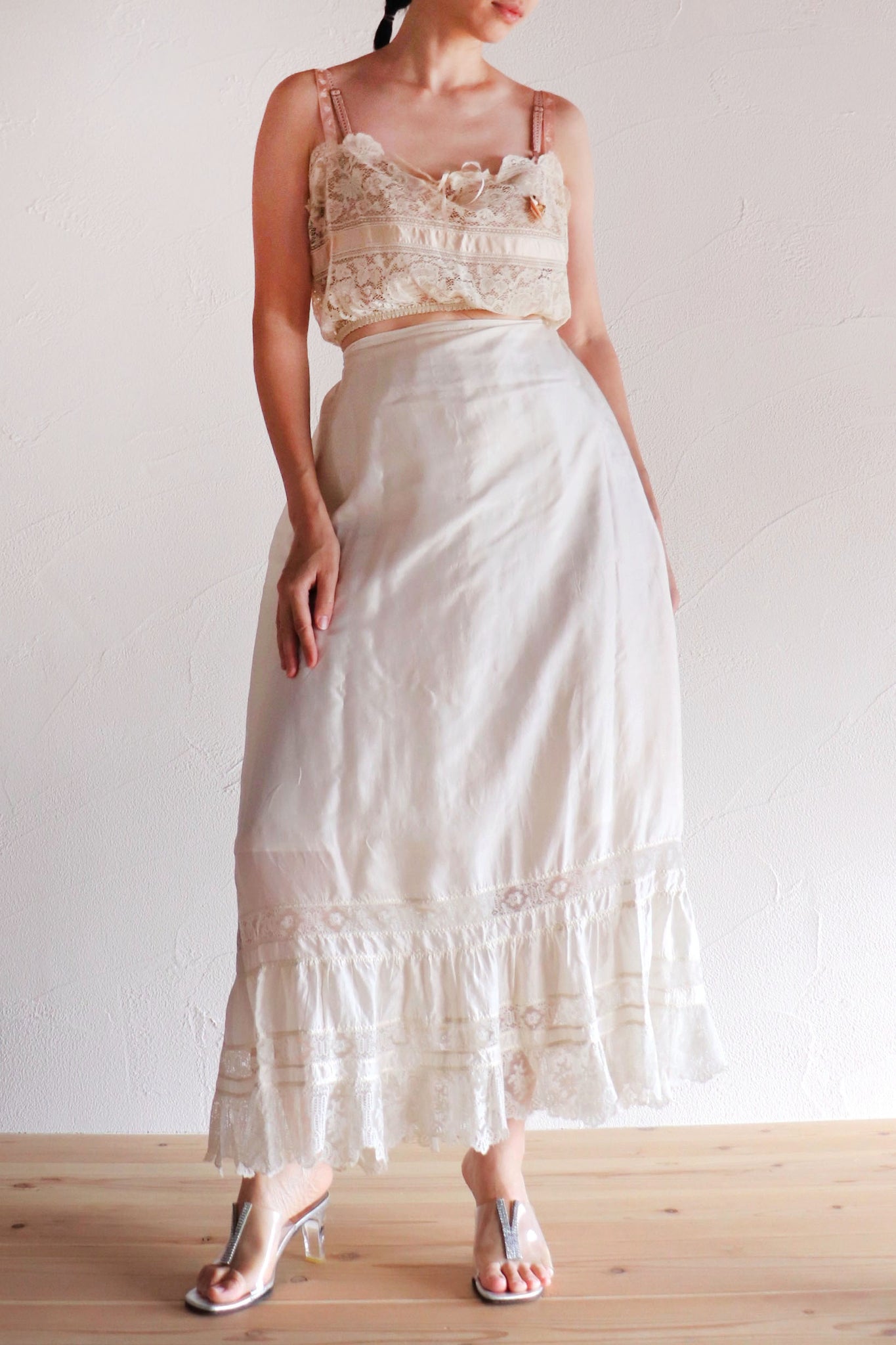 1910s Silk Petticoat Skirt A