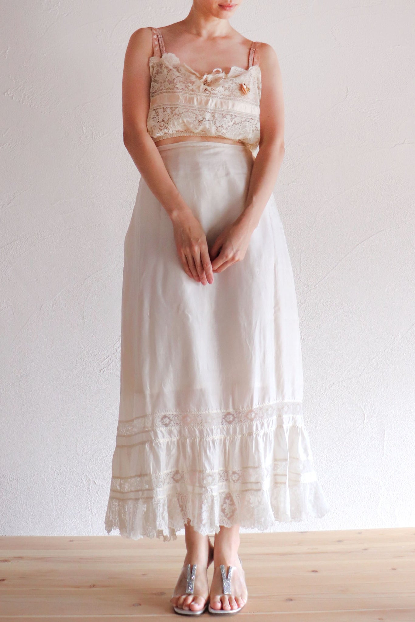 1910s Silk Petticoat Skirt A